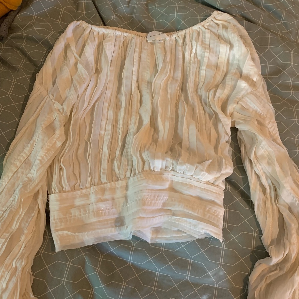 unique cream blouse